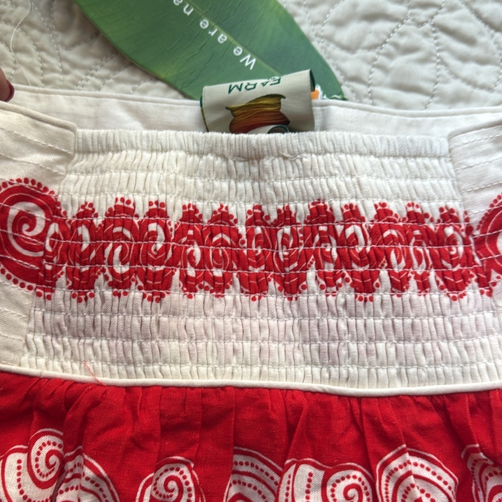 Farm Rio red white Ainika shell skirt, XL, BNWT - Picture 12 of 12